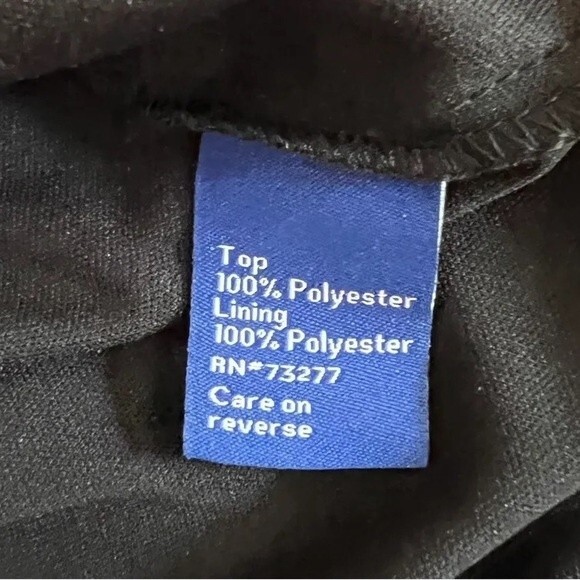 Apt 9 black layered flounce sleeve tropical floral top size small - Picture 6 of 6